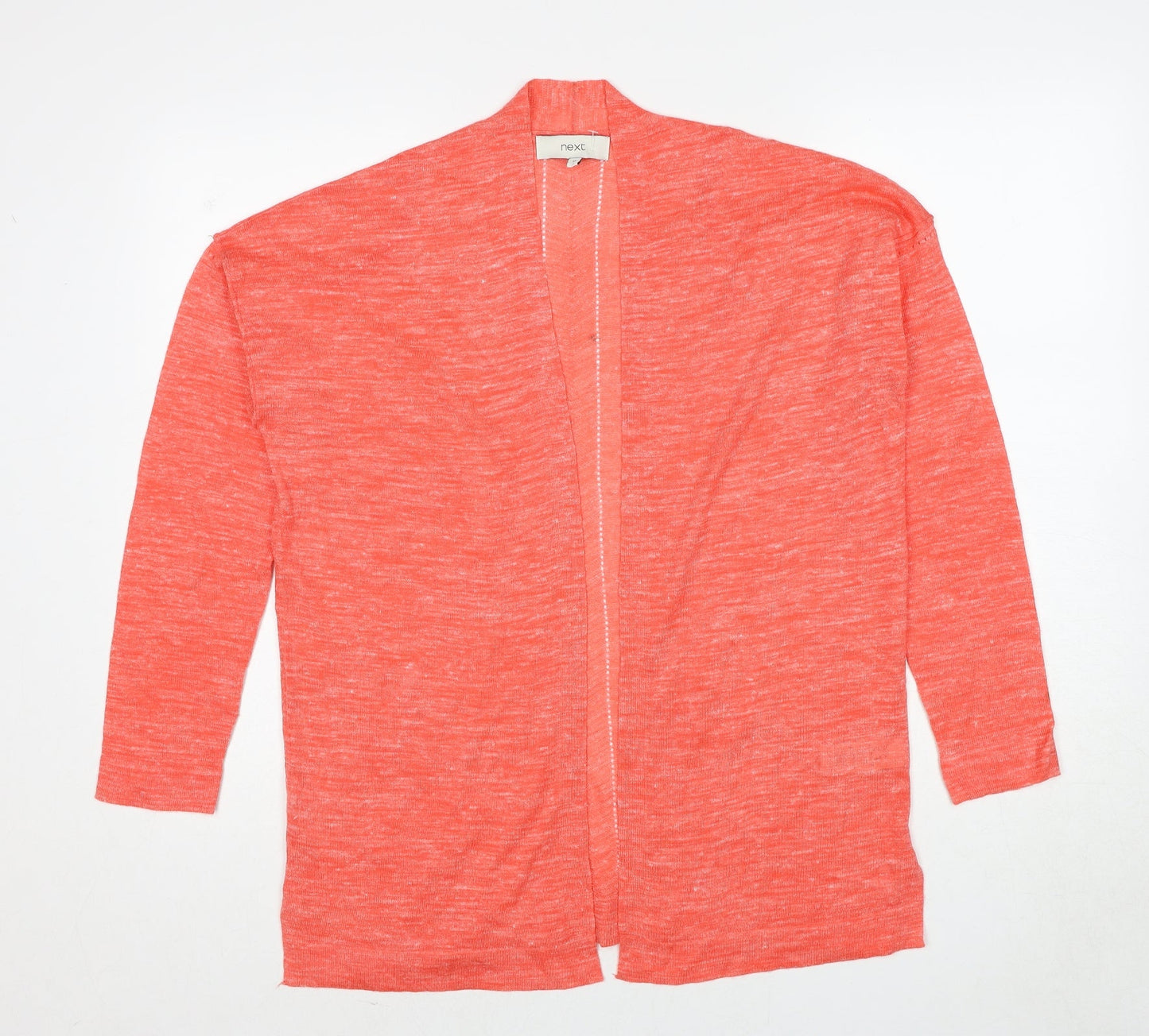 NEXT Womens Pink V-Neck Acrylic Cardigan Jumper Size 10
