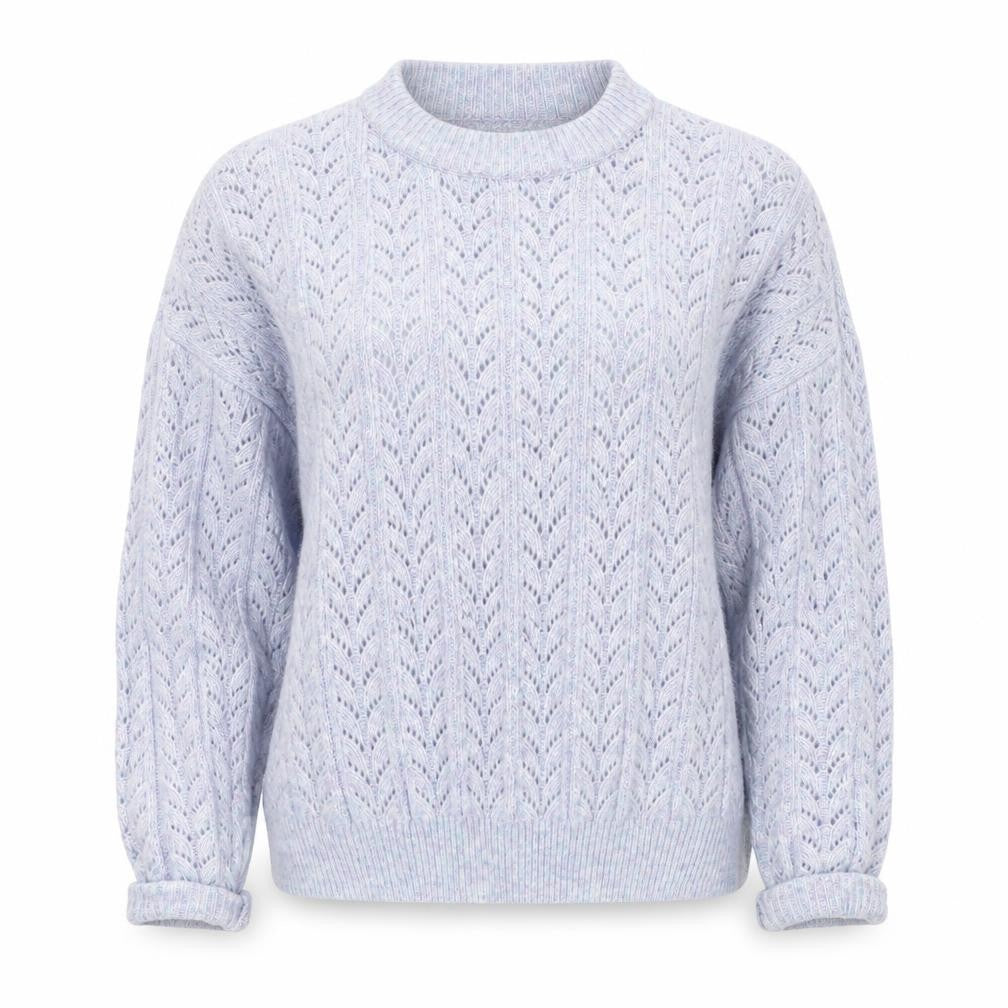 Beloved Womens Blue Round Neck Acrylic Pullover Jumper Size S