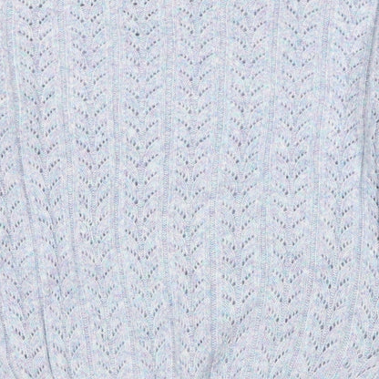 Beloved Womens Blue Round Neck Acrylic Pullover Jumper Size S