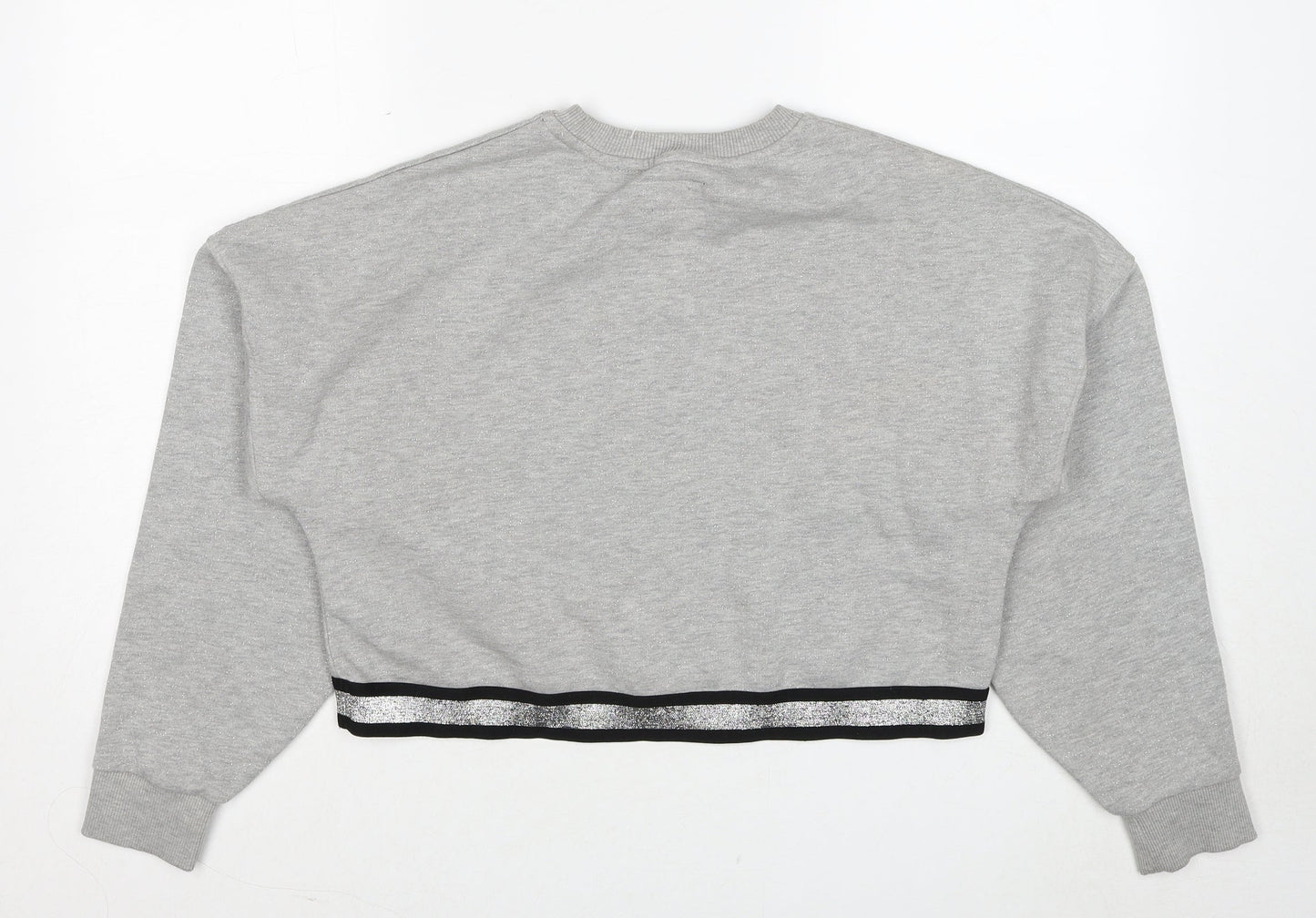 Pink Soda Womens Grey Cotton Pullover Sweatshirt Size 8 Pullover