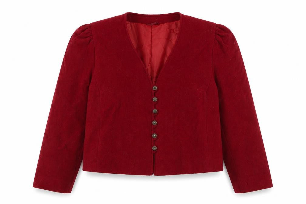 MEICO Landhaus Look Womens Red Jacket Size 12 Button