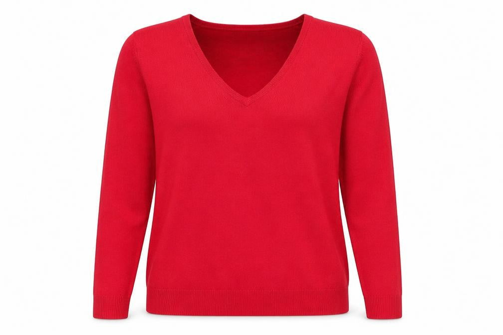 Marks & Spencer Womens Pink V-Neck Acrylic Pullover Jumper Size 10