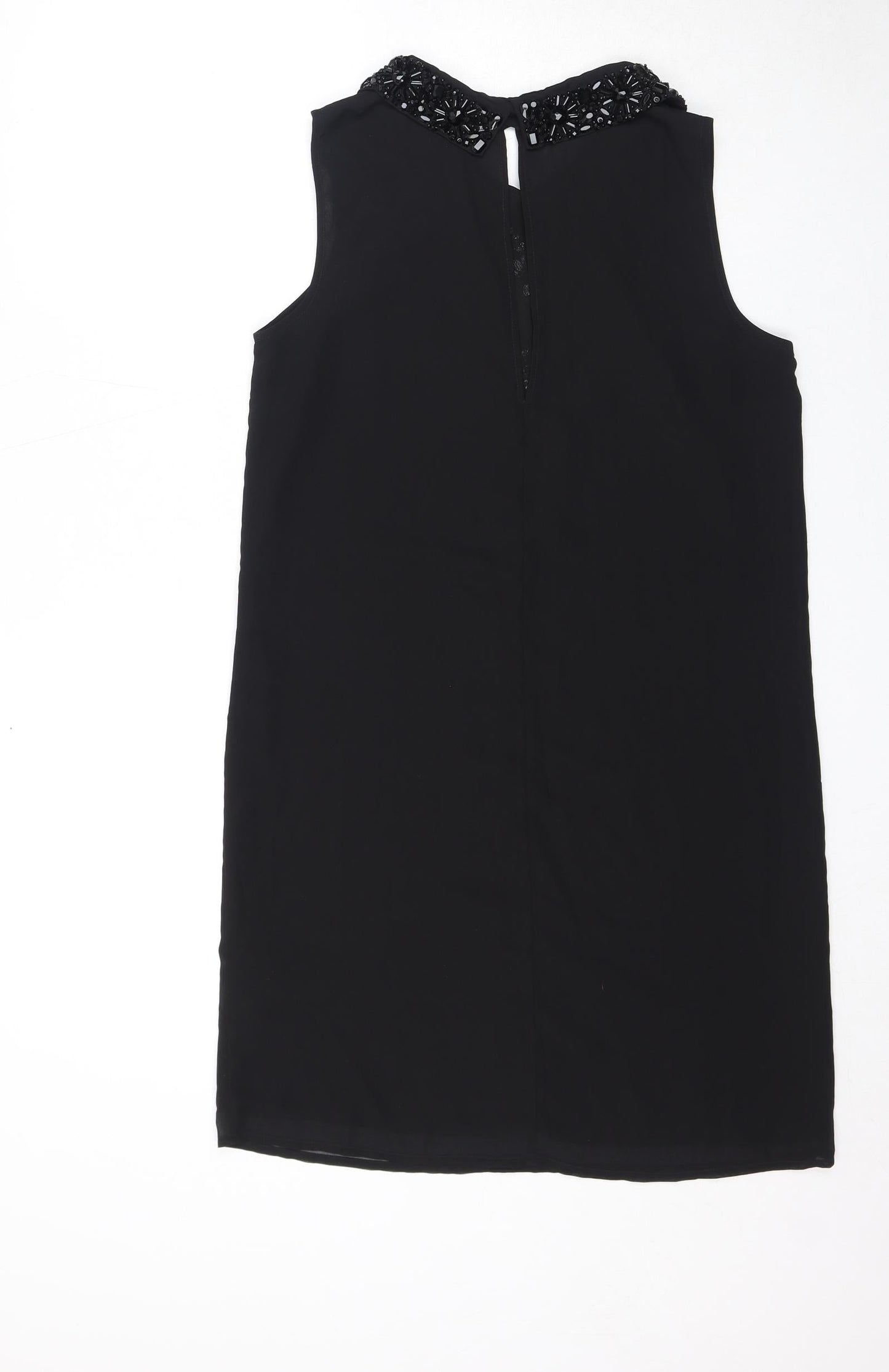 Limited Collection Womens Black Polyester A-Line Size 10 Round Neck Pullover