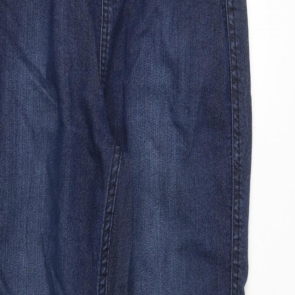 Marks and Spencer Womens Blue Cotton Skinny Jeans Size 10 Regular