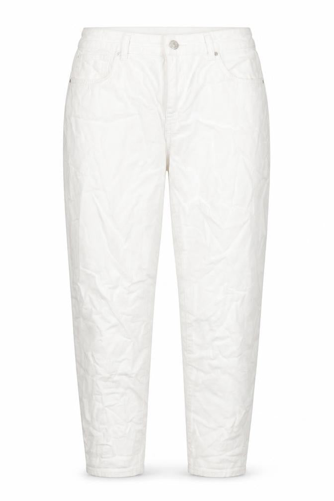 Noisy May Womens White Cotton Tapered Jeans Size 12 L32 in Regular Zip