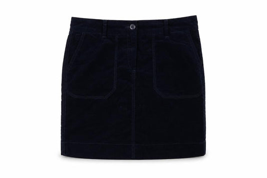 Marks & Spencer Womens Blue Cotton A-Line Skirt Size 10 Zip