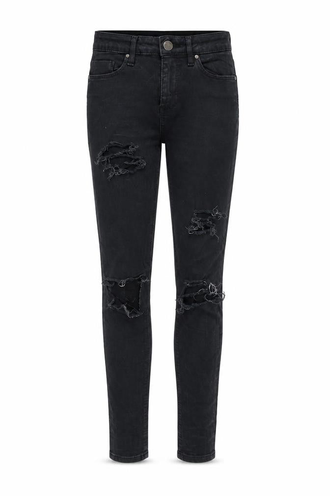 Miss Selfridge Womens Black Cotton Skinny Jeans Size 6 Slim Zip