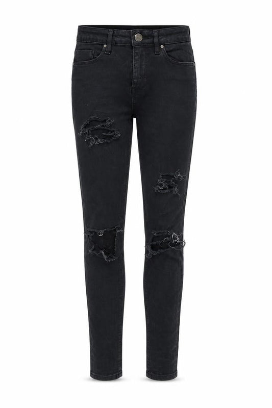 Miss Selfridge Womens Black Cotton Skinny Jeans Size 6 Slim Zip