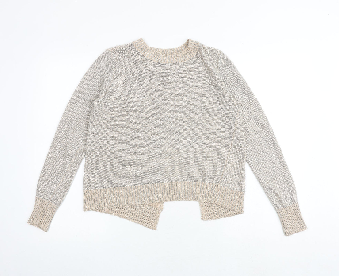 River Island Womens Pink Round Neck Viscose Pullover Jumper Size 12 - Open Back