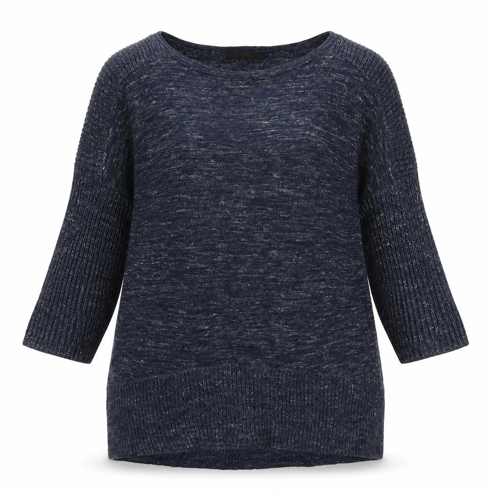 Marks & Spencer Womens Blue Round Neck Acrylic Pullover Jumper Size 8