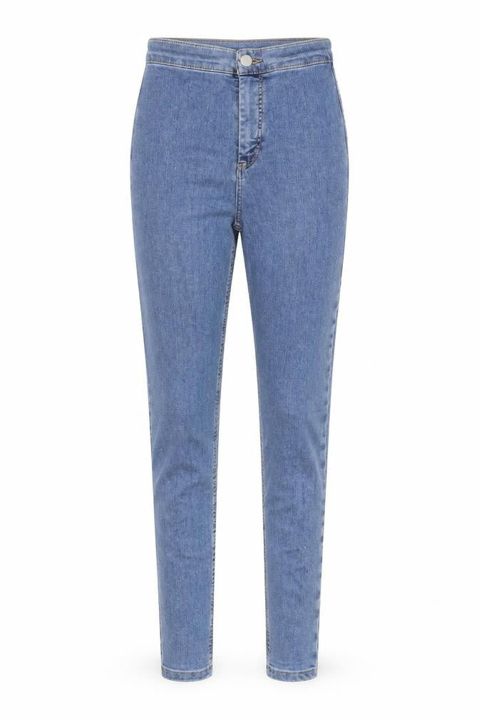 Topshop Womens Blue Cotton Skinny Jeans Size 25 in Regular Zip