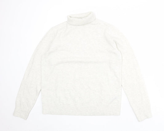 Marks and Spencer Womens Grey Roll Neck Polyester Pullover Jumper Size S