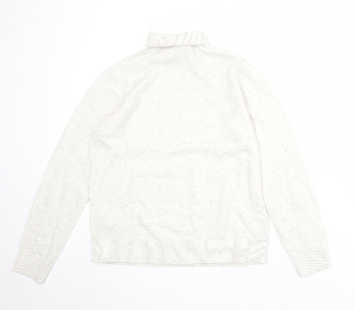 Marks and Spencer Womens Grey Roll Neck Polyester Pullover Jumper Size S