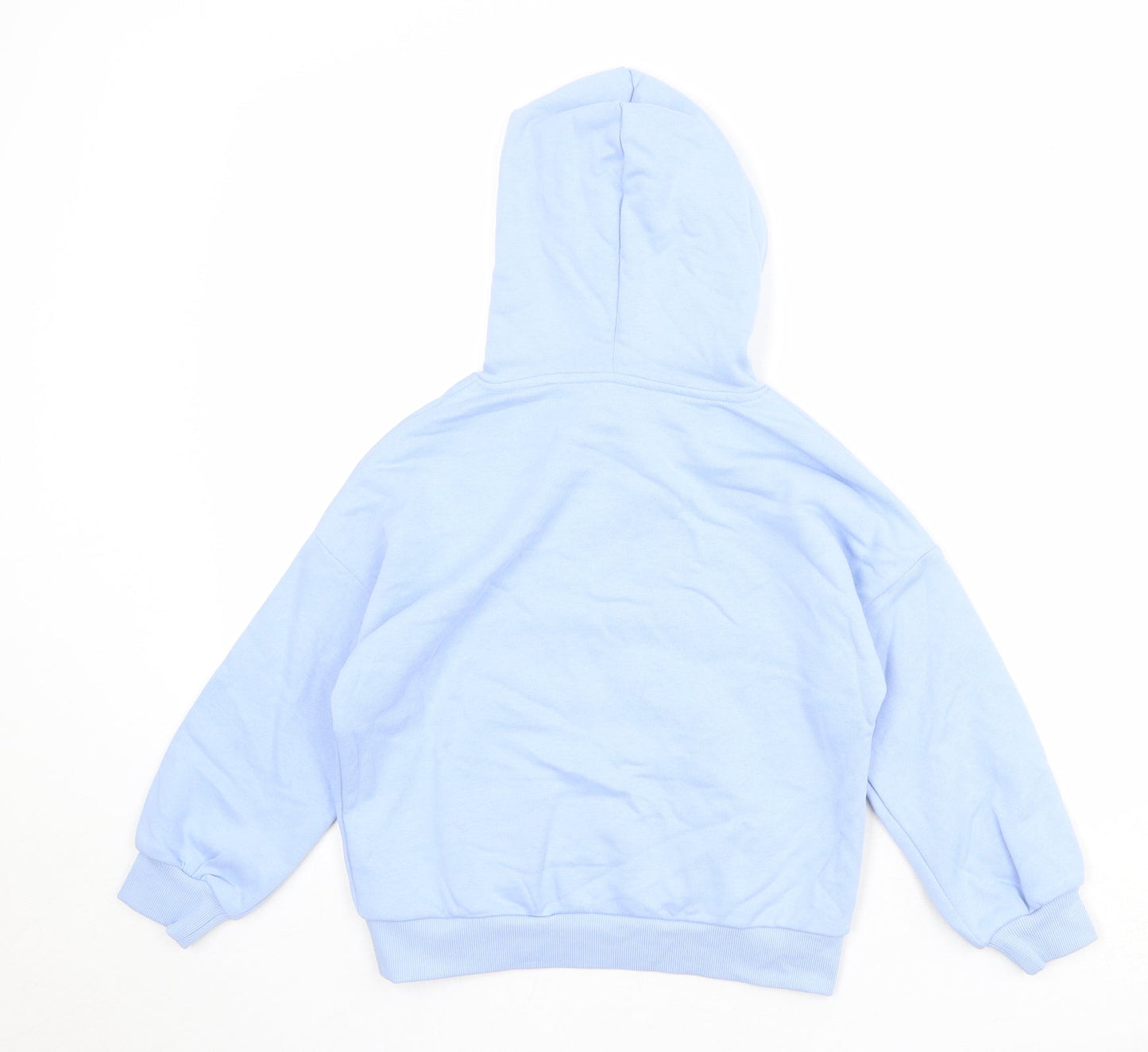 Marks and Spencer Boys Blue Cotton Pullover Hoodie Size 7-8 Years Pullover