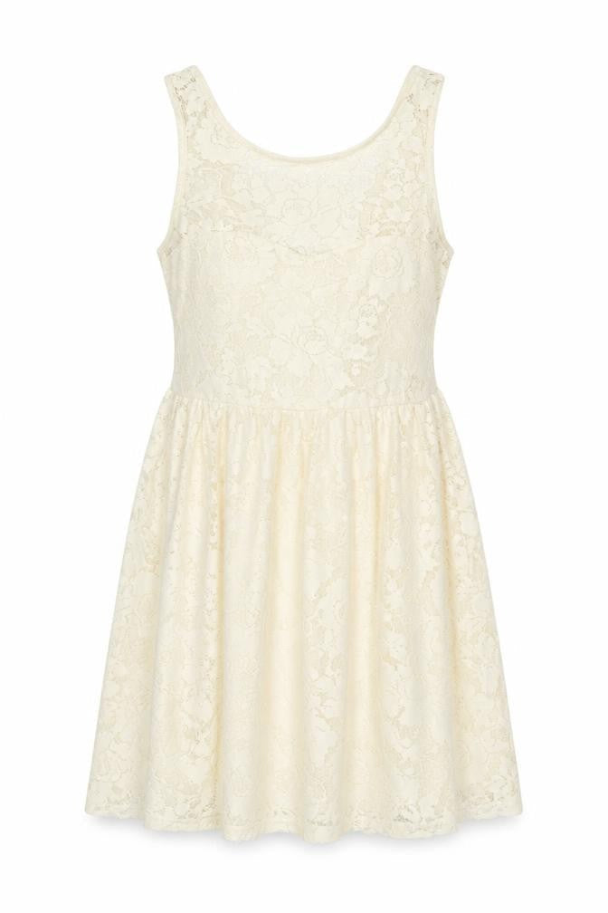 New Look Womens Ivory Polyester A-Line Size 12 Round Neck Pullover