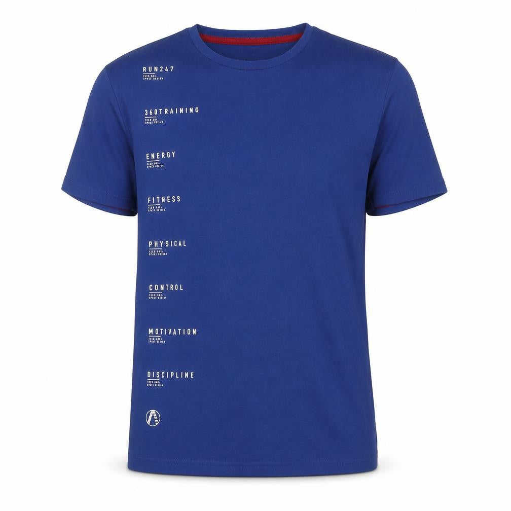 Marks & Spencer Womens Blue Polyester Basic T-Shirt Size M Round Neck