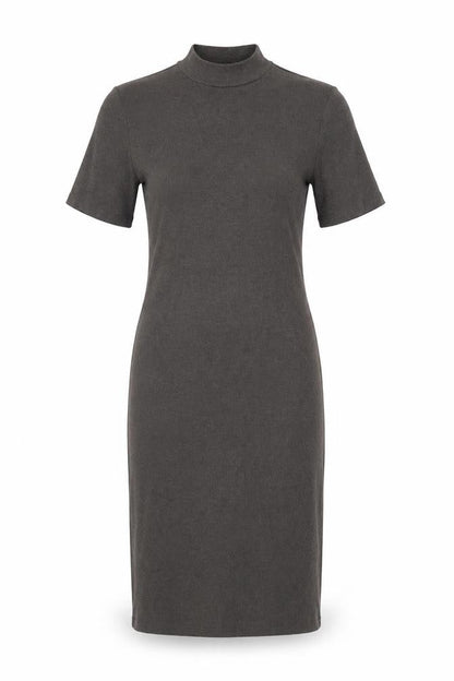 Brave Soul Womens Grey Cotton Bodycon Size M Mock Neck Pullover