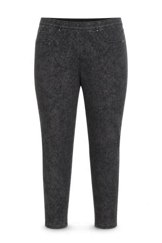 FDJ Womens Grey Geometric Cotton Jegging Jeans Size 14 Regular