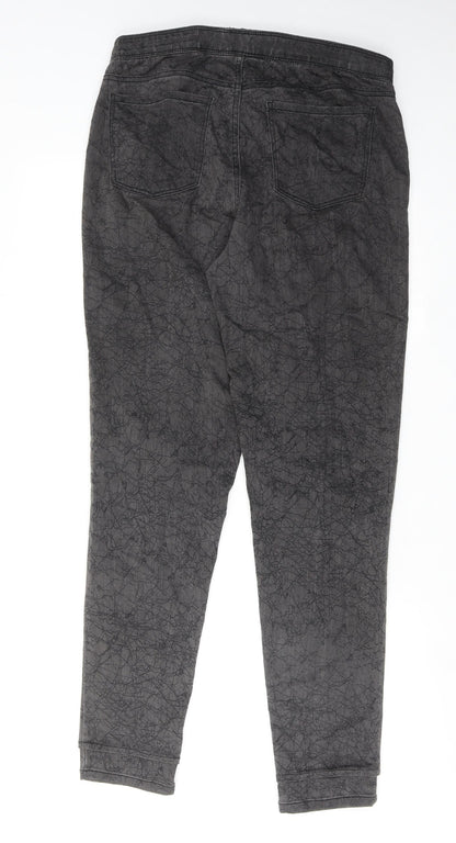 FDJ Womens Grey Geometric Cotton Jegging Jeans Size 14 Regular