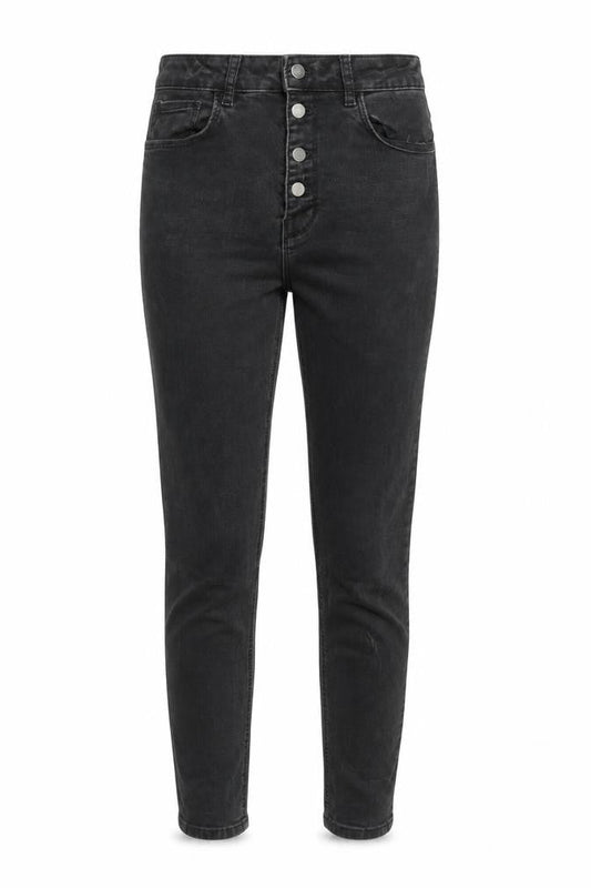 Zara Womens Black Cotton Skinny Jeans Size 26 in Regular Button