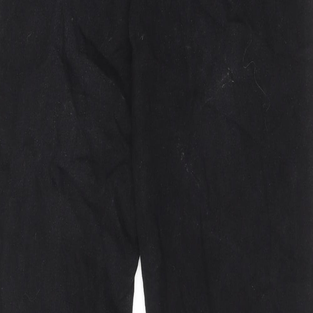 LTS Womens Black Cotton Straight Jeans Size 10 Regular Zip