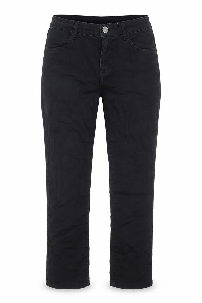 Cache Cache Womens Black Cotton Straight Jeans Size 10 Regular Zip
