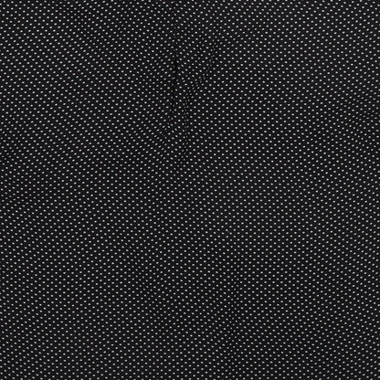 Zara Womens Black Polka Dot Polyester Basic Blouse Size XS Collared