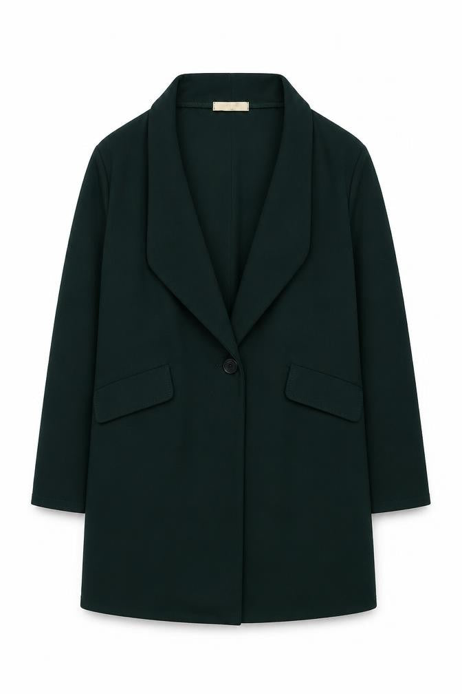Kimi&Co Womens Green Overcoat Coat Size S Button