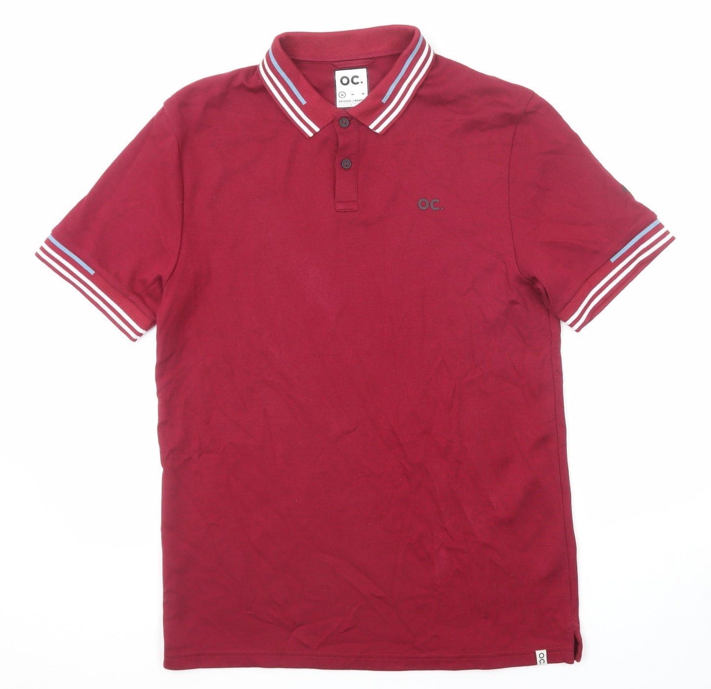 Original Creator Mens Purple Cotton Polo Size M Collared Button