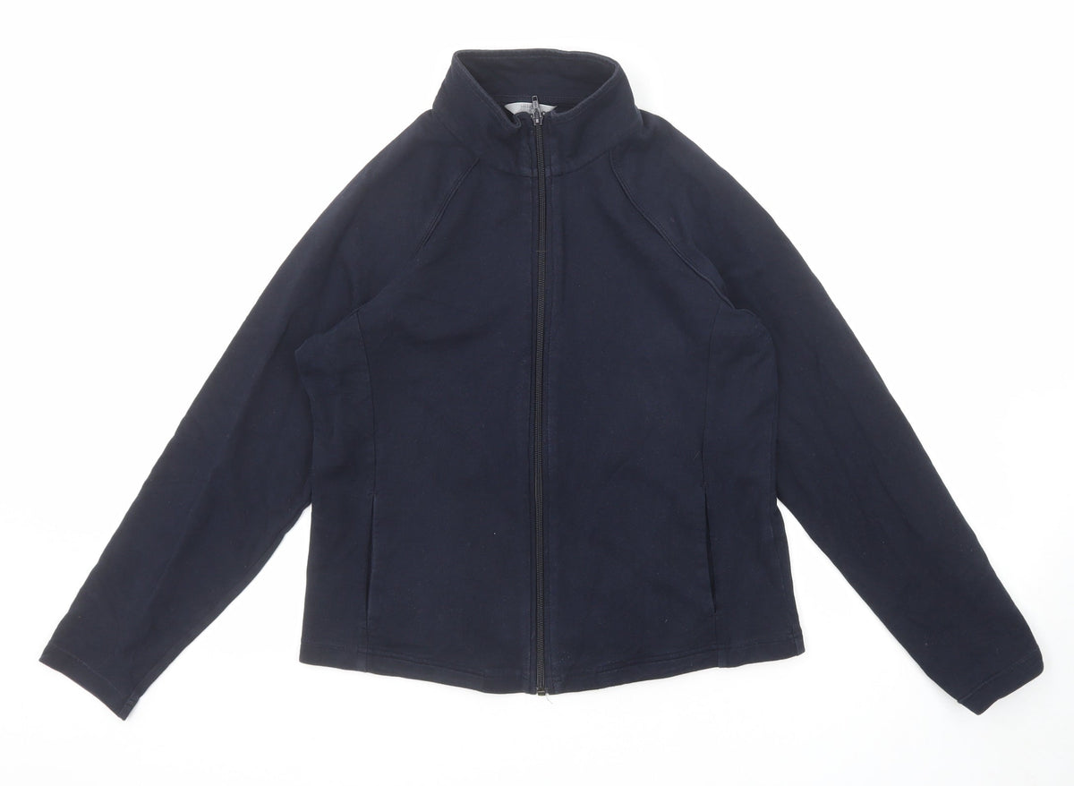 Marks & Spencer Womens Blue Jacket Size 14 Zip