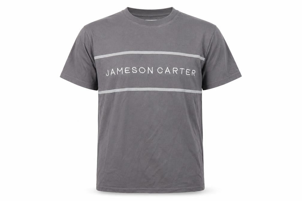 Jameson Carter Mens Grey Cotton T-Shirt Size S Round Neck