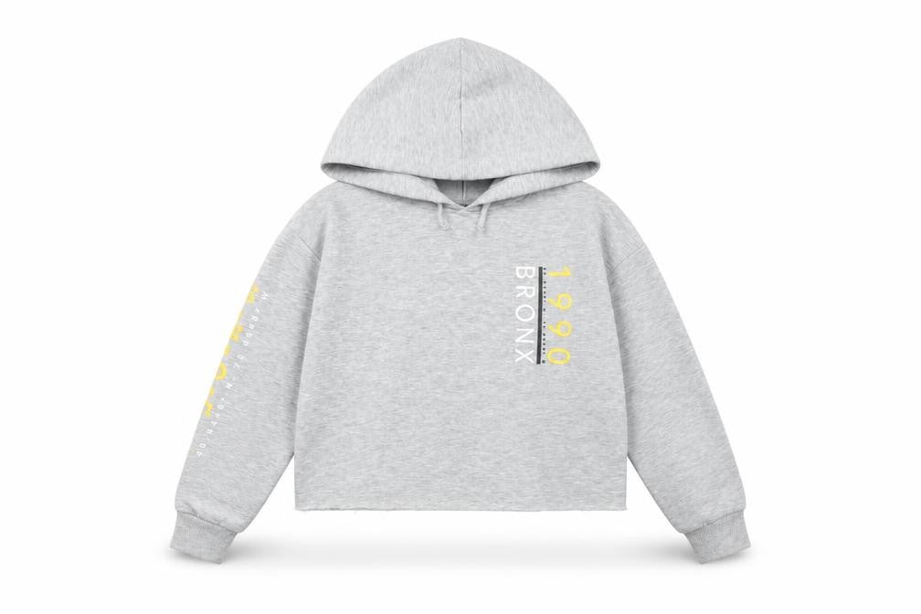 New Look Girls Grey Cotton Pullover Hoodie Size 10-11 Years Pullover - Bronx