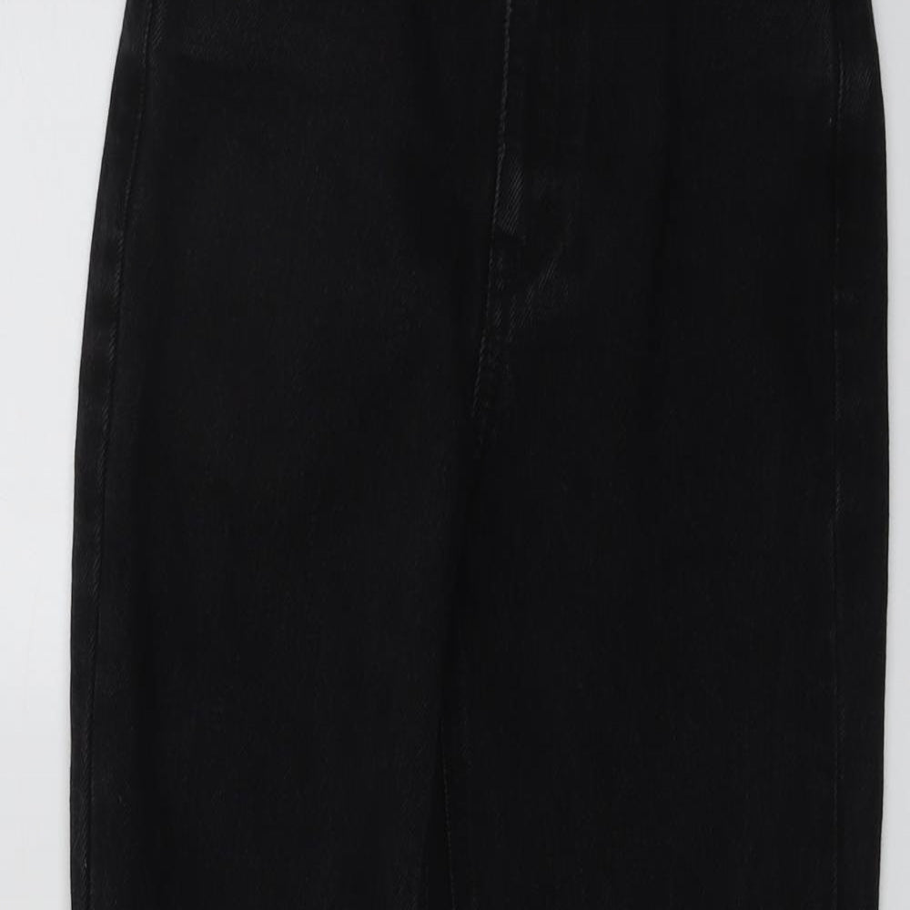 Pull&Bear Womens Black Cotton Skinny Jeans Size 4 L28 in Regular Button
