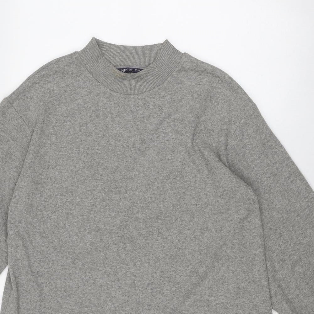 Marks and Spencer Womens Grey Polyester Pullover Sweatshirt Size 14 Pullover