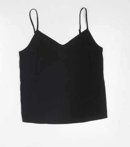 Marks & Spencer Womens Black Polyester Basic Tank Size 10 Sweetheart