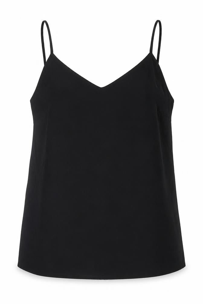 Marks & Spencer Womens Black Polyester Basic Tank Size 10 Sweetheart