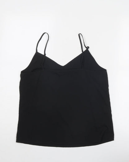 Marks & Spencer Womens Black Polyester Basic Tank Size 10 Sweetheart