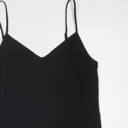 Marks & Spencer Womens Black Polyester Basic Tank Size 10 Sweetheart