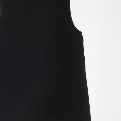 H&M Womens Black Polyester Basic Blouse Size 8 Mock Neck