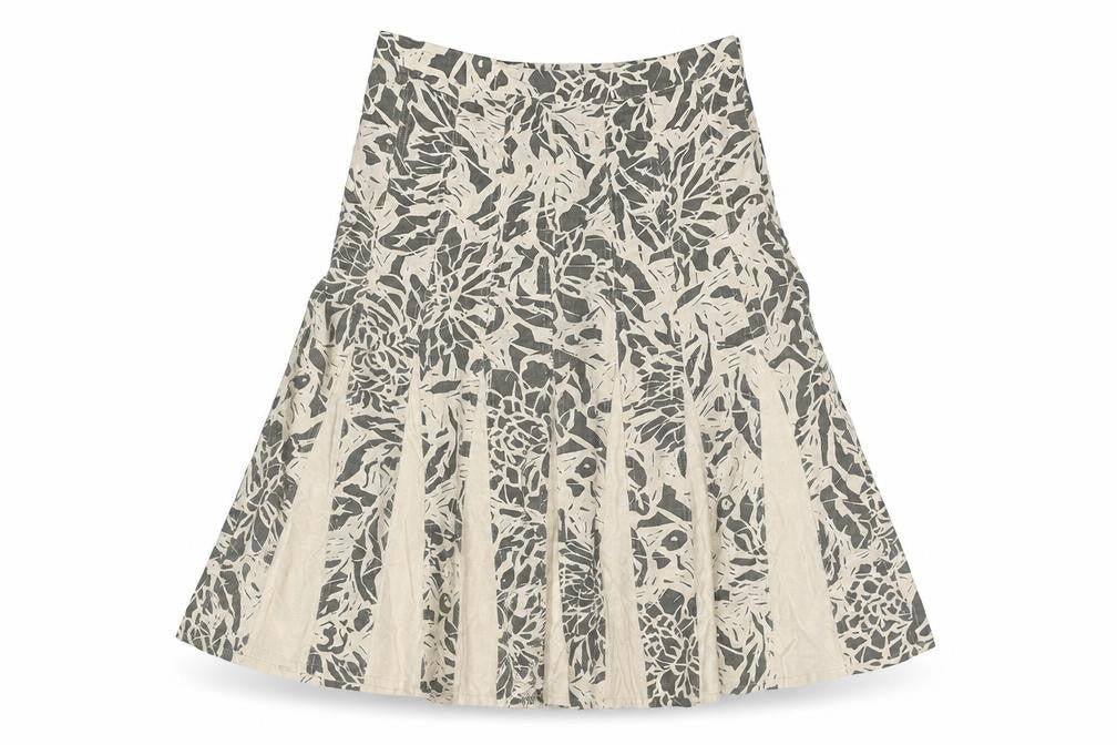 Maine Womens Beige Geometric Linen Swing Set Size 10 Zip