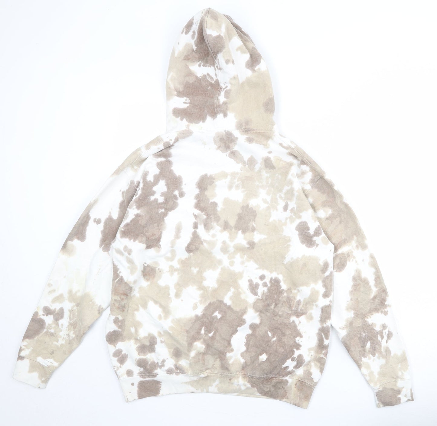 PRETTYLITTLETHING Womens Multicoloured Geometric Polyester Pullover Hoodie Size S Pullover - Tie Dye