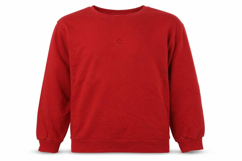Marks & Spencer Girls Red Cotton Pullover Sweatshirt Size 13-14 Years Pullover
