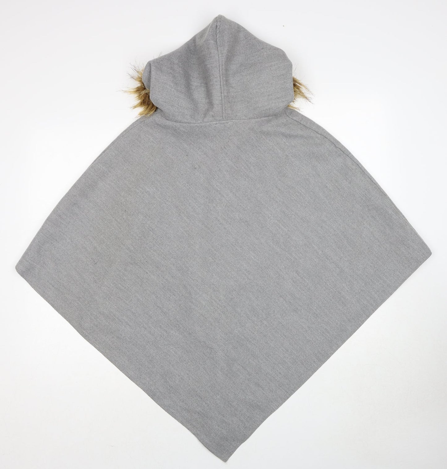 Izabel Womens Grey Jacket Poncho Size M Zip