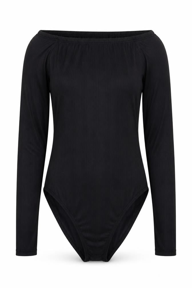 Miss Selfridge Womens Black Polyester Bodysuit One-Piece Size 6 Snap