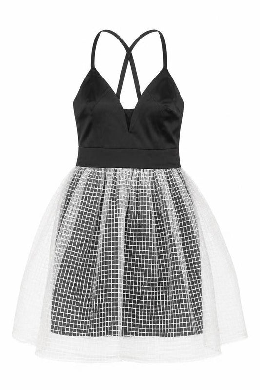 Hedonia Womens Multicoloured Colourblock Polyester Slip Dress Size 10 V-Neck Zip - Sheer overlay