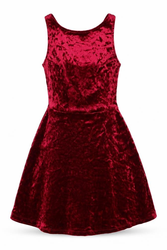 H&M Womens Red Polyester Fit & Flare Size 6 Round Neck Pullover