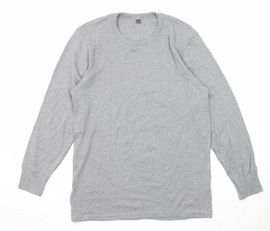 Marks and Spencer Mens Grey Cotton Pullover Sweatshirt Size L