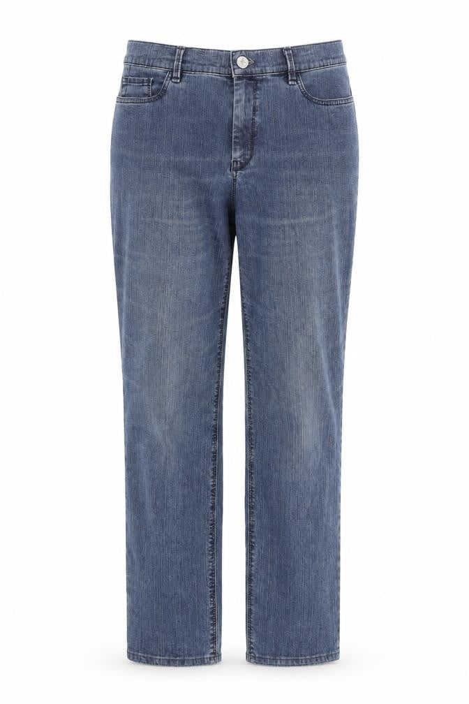 Atelier Womens Blue Cotton Straight Jeans Size 12 Regular Zip