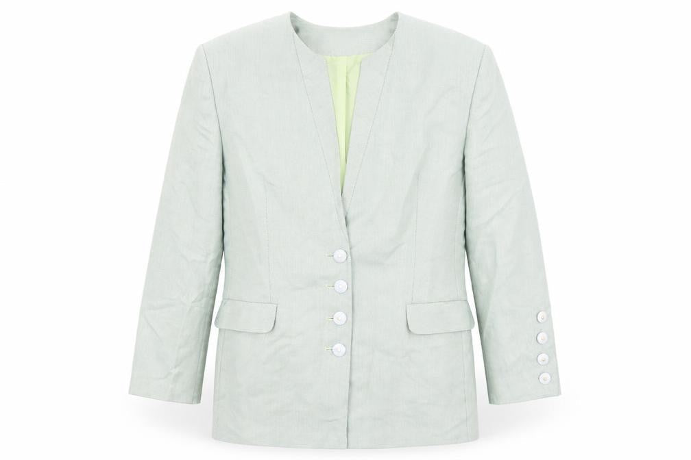 Rio Womens Green Viscose Jacket Suit Jacket Size 12