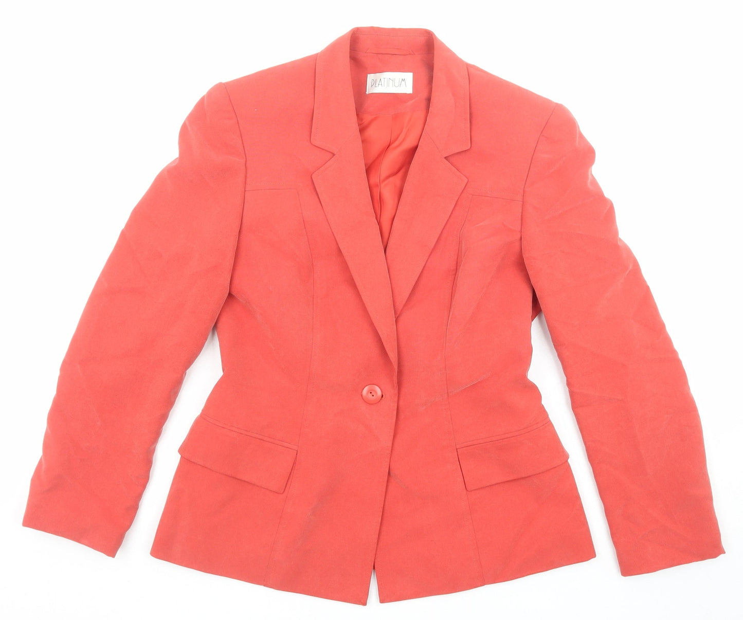 Platinum Womens Red Jacket Size 10 Button